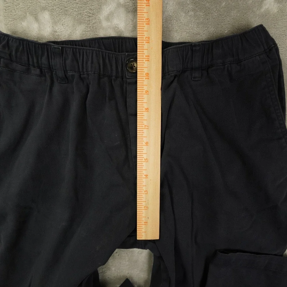 Cove USA Chino Pants Mens 36x32 Grey Elastic Waist Tapered Casual Beach Preppy
